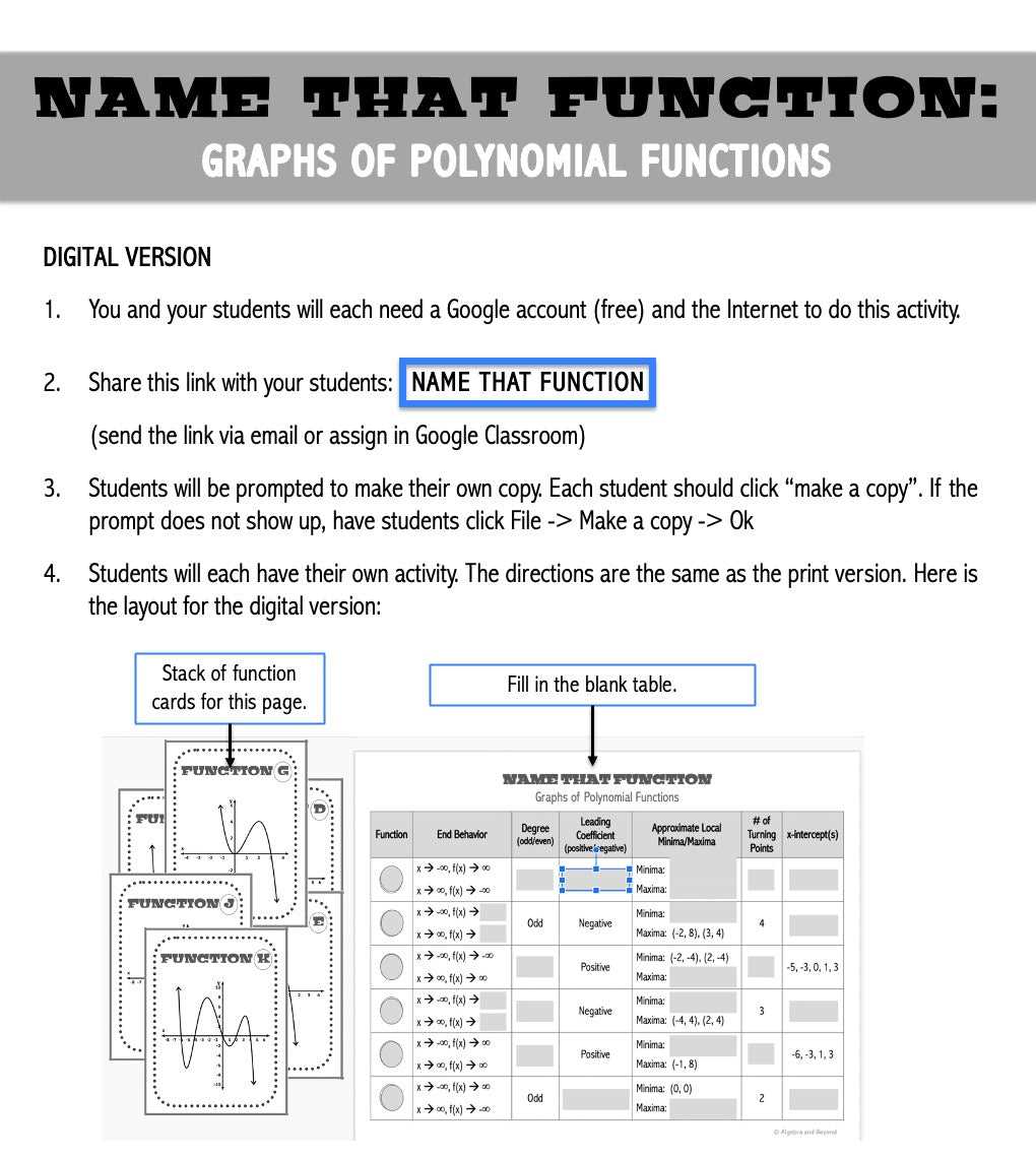 polynomial end behavior worksheet