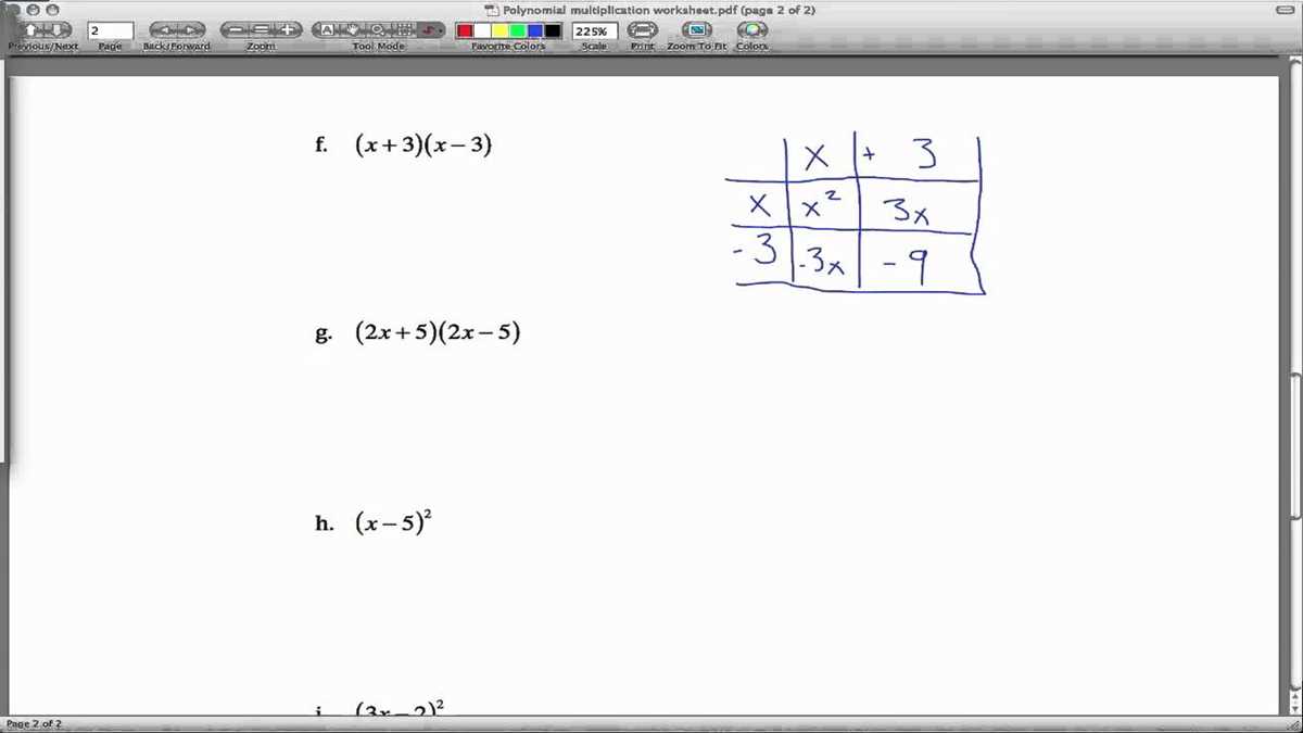 polynomial multiplication worksheet