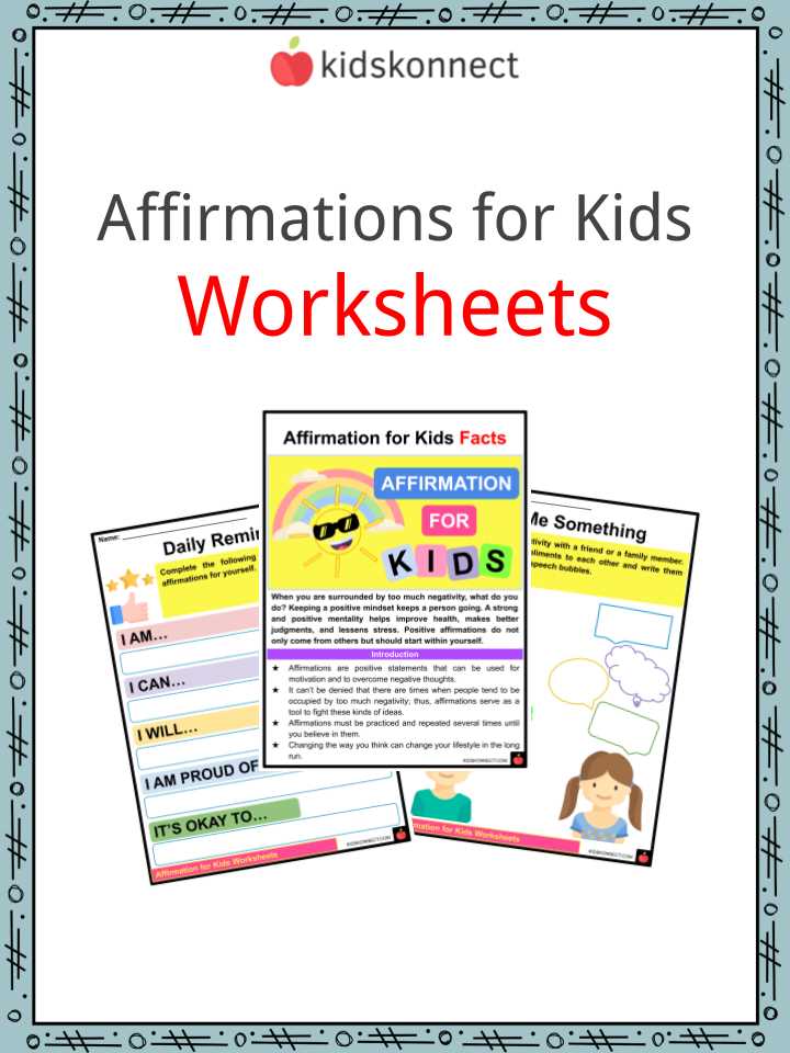 positive affirmation worksheet