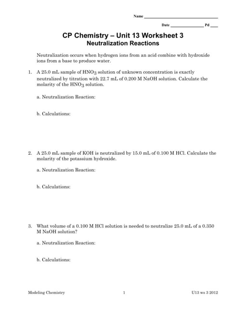 chemistry neutralization reactions worksheet chemistry neutralization reactions worksheet