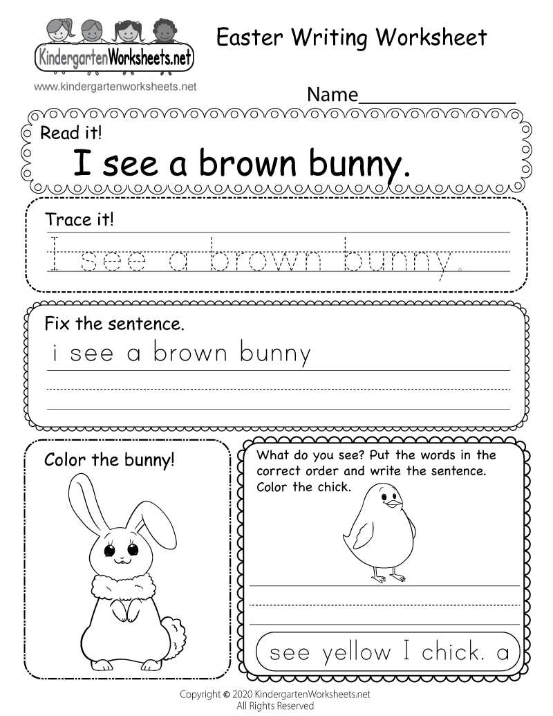 easter literacy worksheets