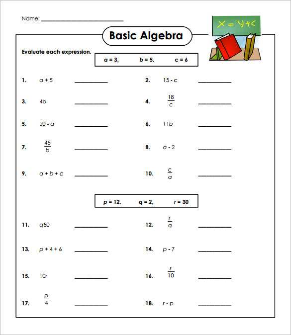pre algebra worksheets for 7th graders