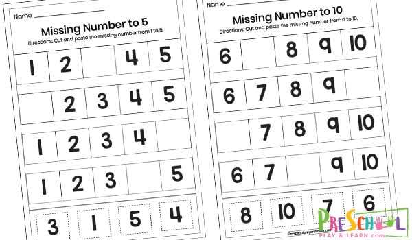 pre k counting worksheets