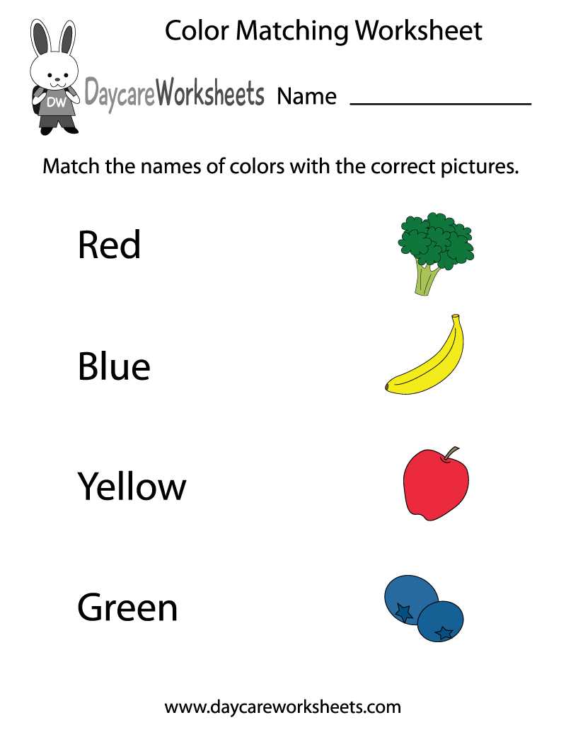 preschool color worksheet