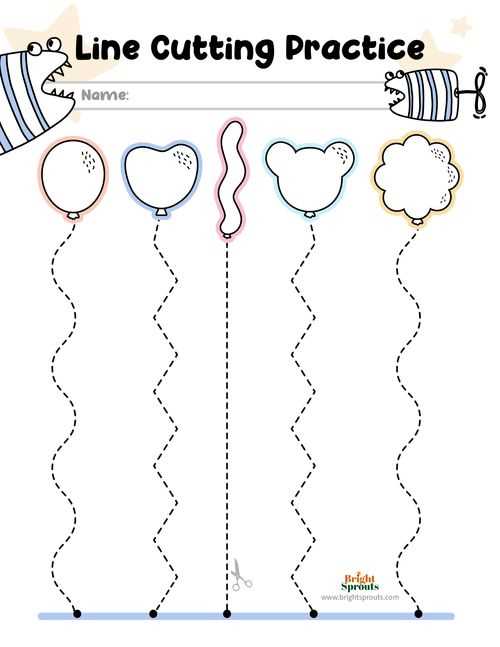 preschool cutting skills worksheets