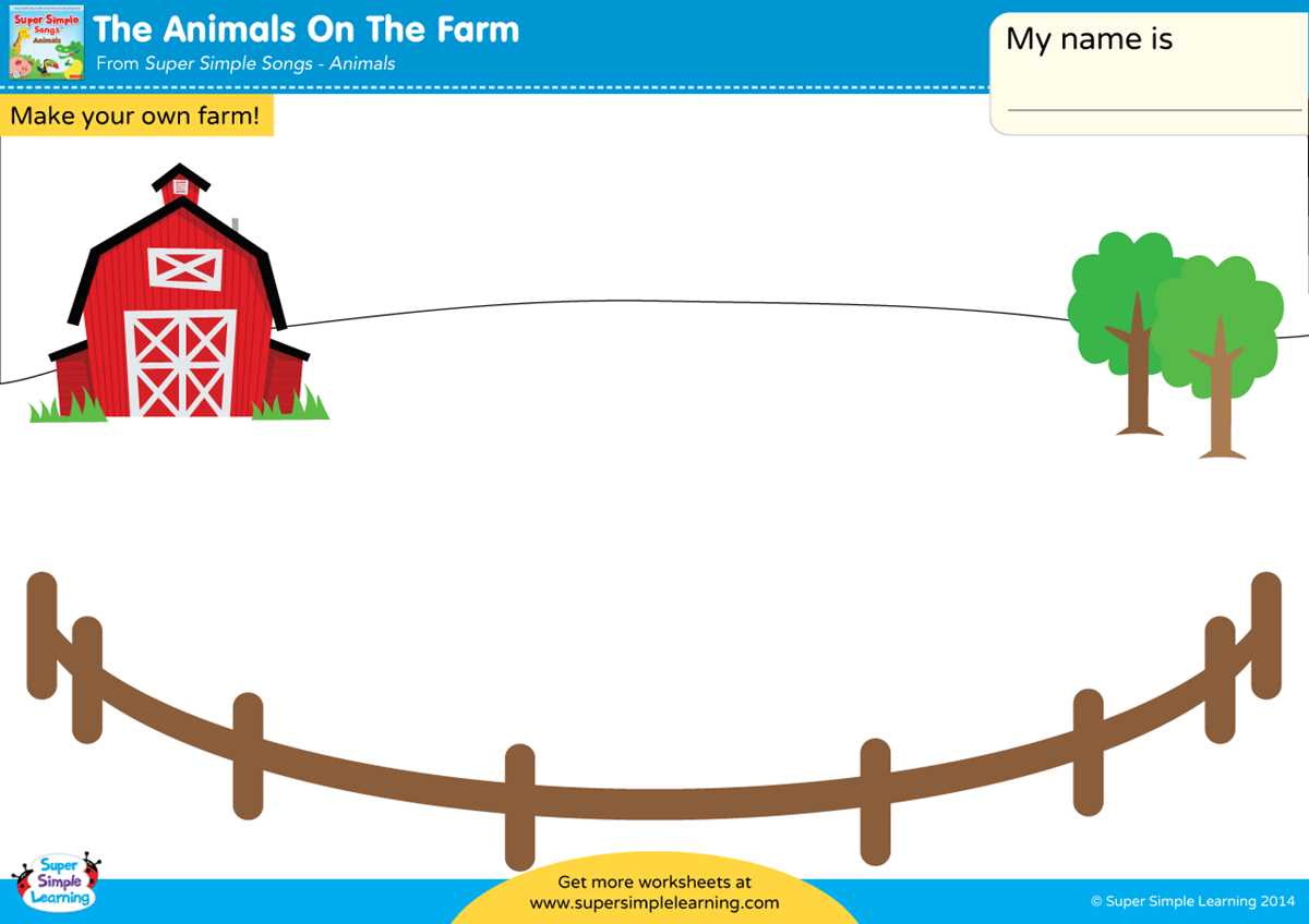 preschool farm worksheets