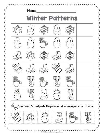 preschool pattern worksheets