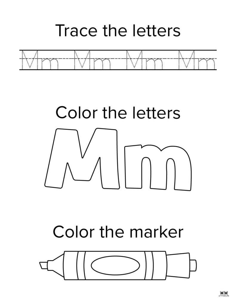 preschool worksheets letter m