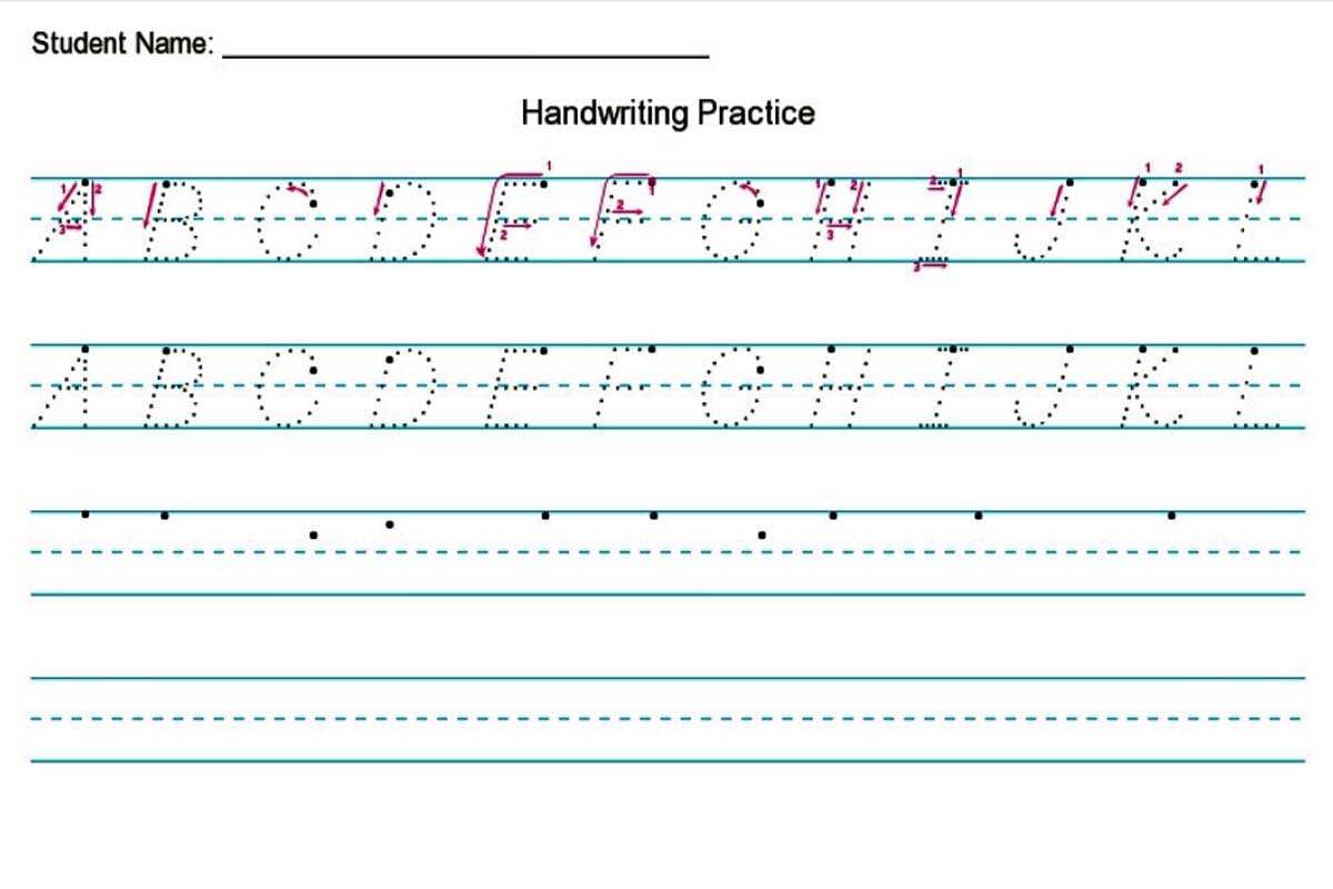 printable handwriting worksheets