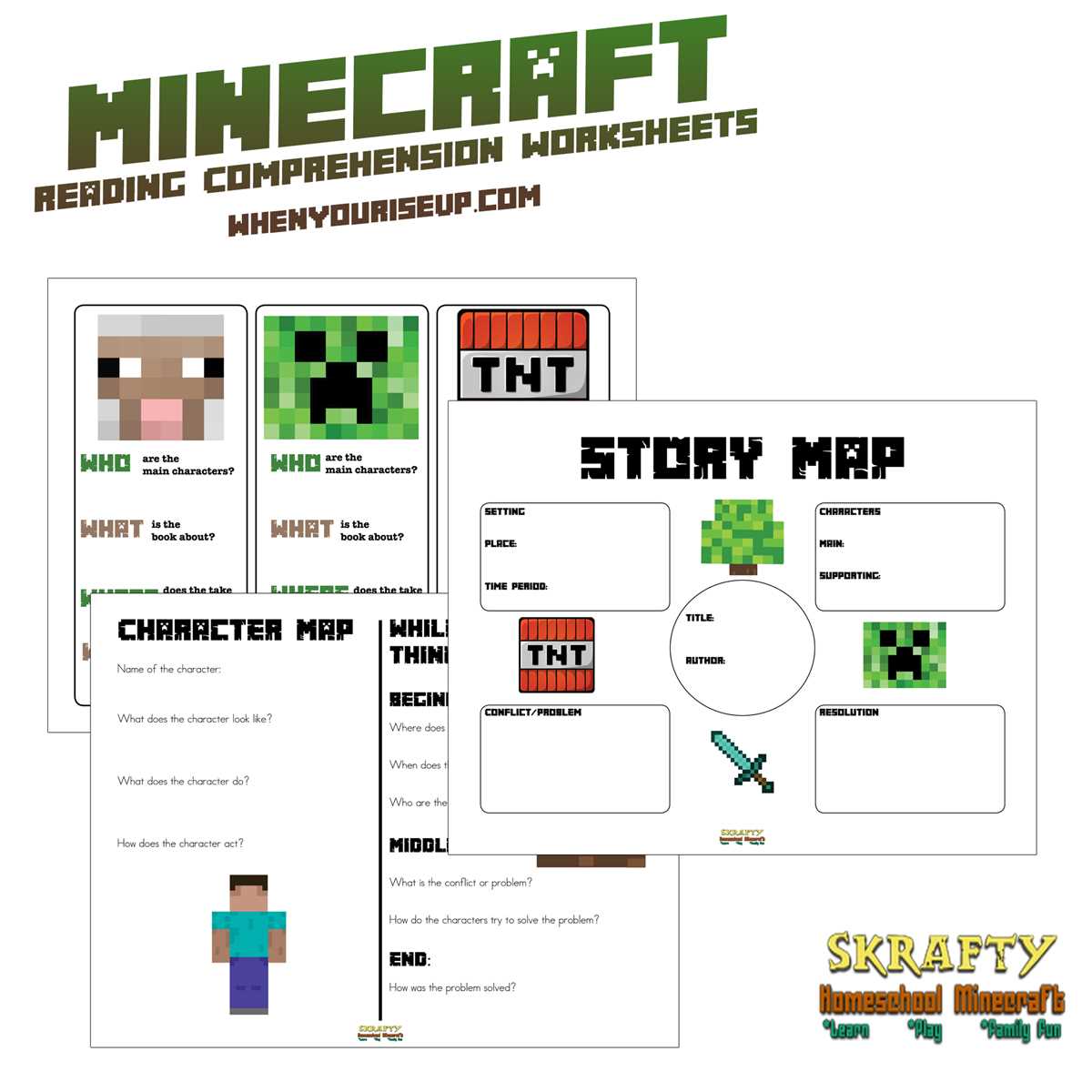 printable minecraft worksheets