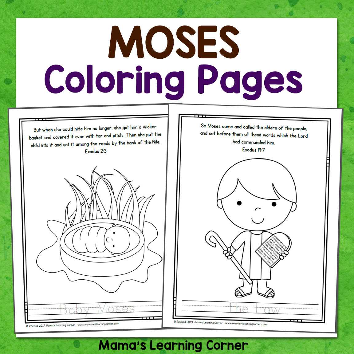 printable moses worksheets