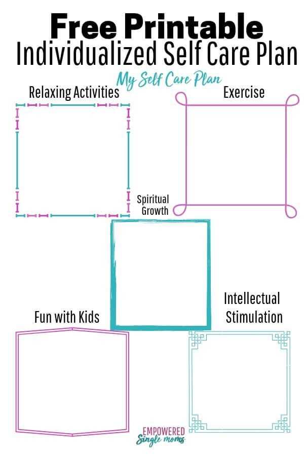 printable self care plan worksheet