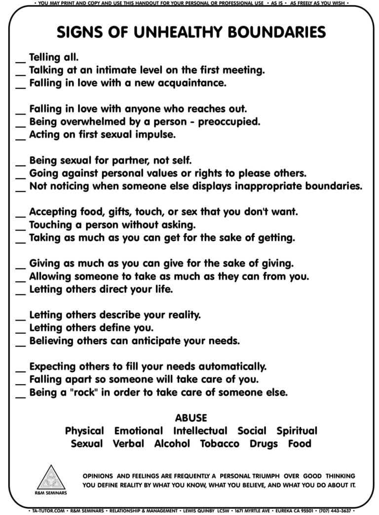 printable setting boundaries worksheet