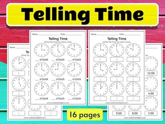 printable telling time worksheets
