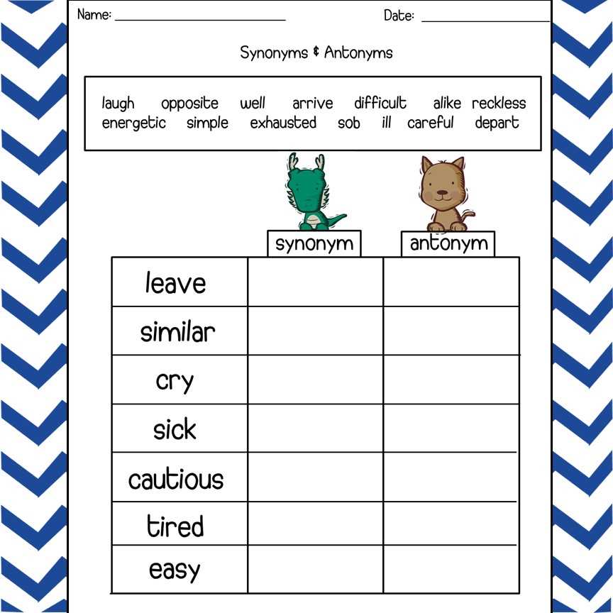 easy synonym worksheets easy synonym worksheets