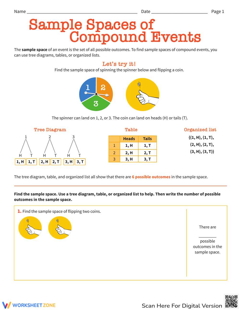 probability worksheet 7th grade