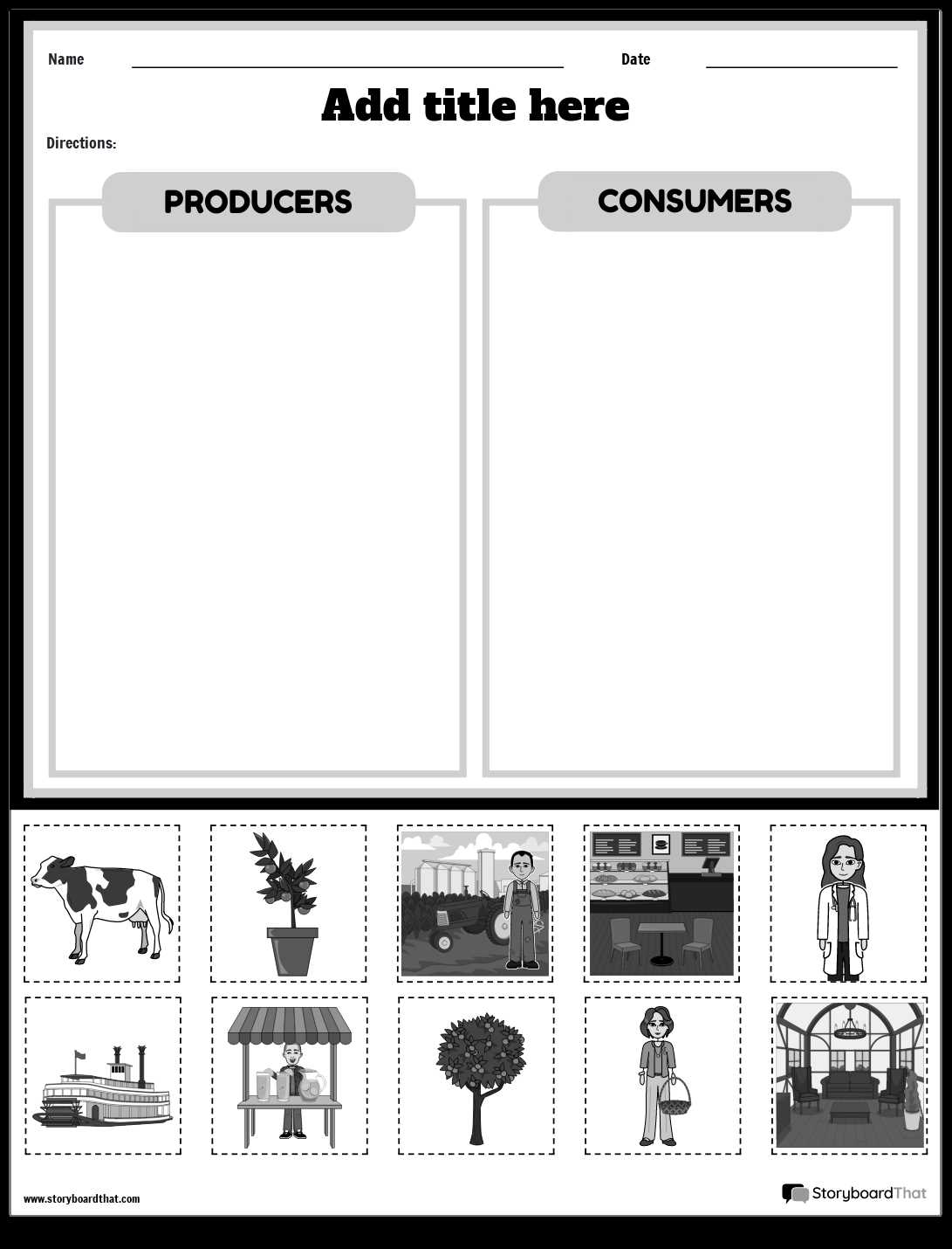 producers and consumers worksheet