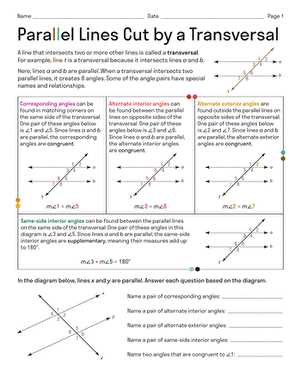 proving lines parallel worksheet