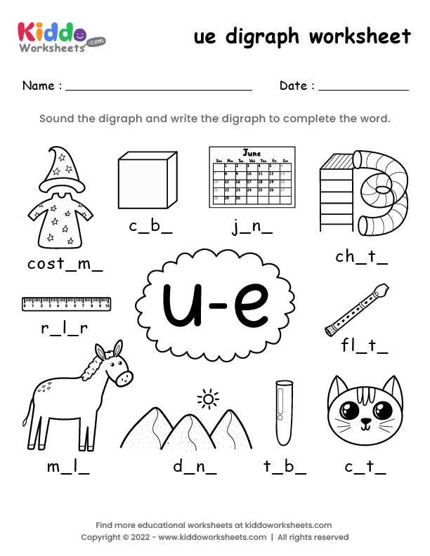ew ue u_e worksheets