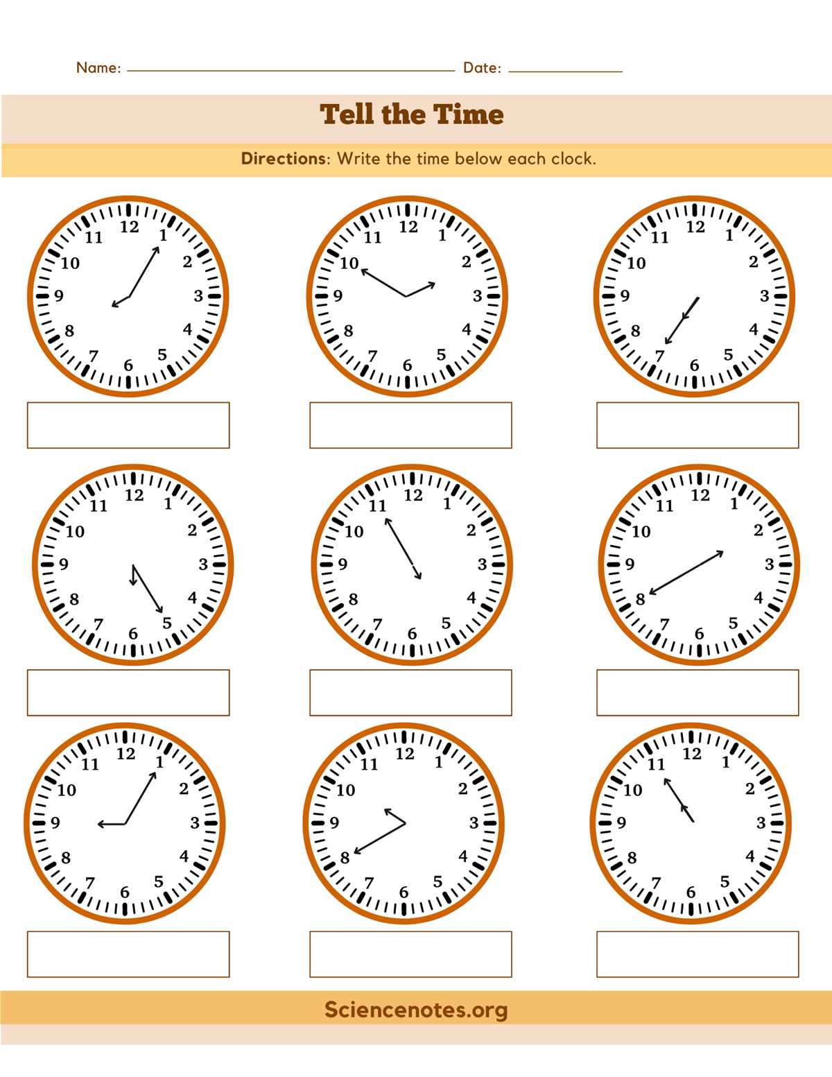 watch worksheet