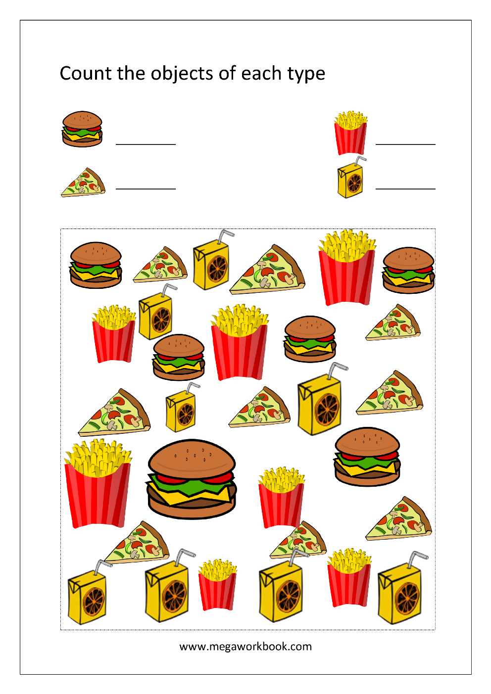 counting the objects worksheets