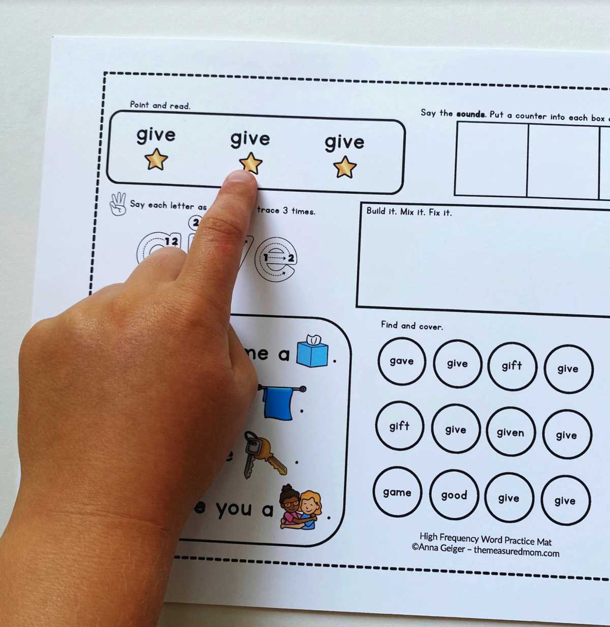 high frequency words practice worksheets