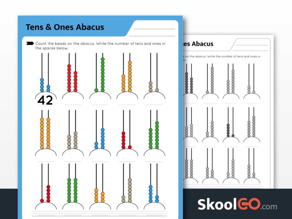 2 digit abacus worksheet