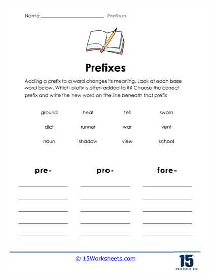 prefix un worksheets
