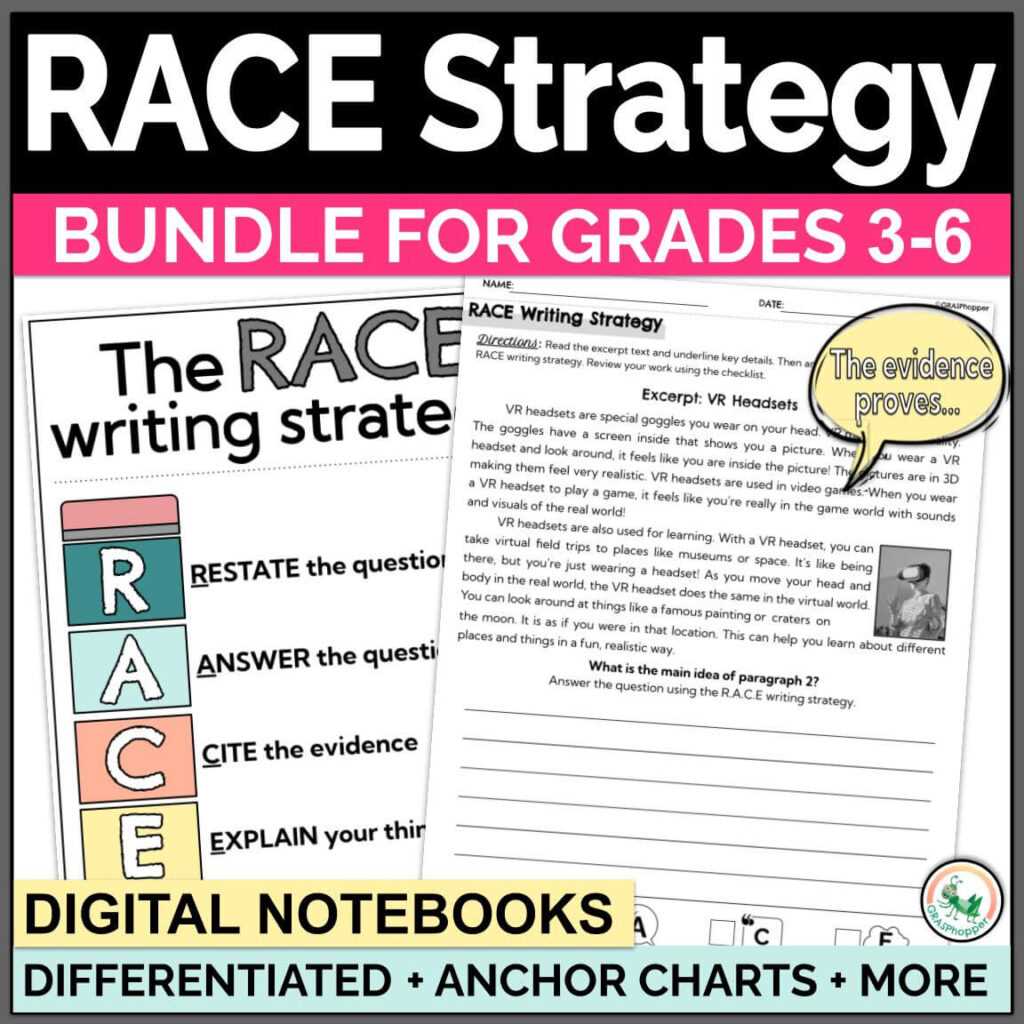 race writing strategy worksheet race writing strategy worksheet