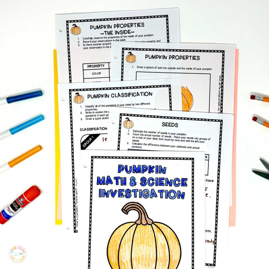 pumpkin investigation worksheet