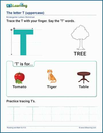 preschool letter t worksheets