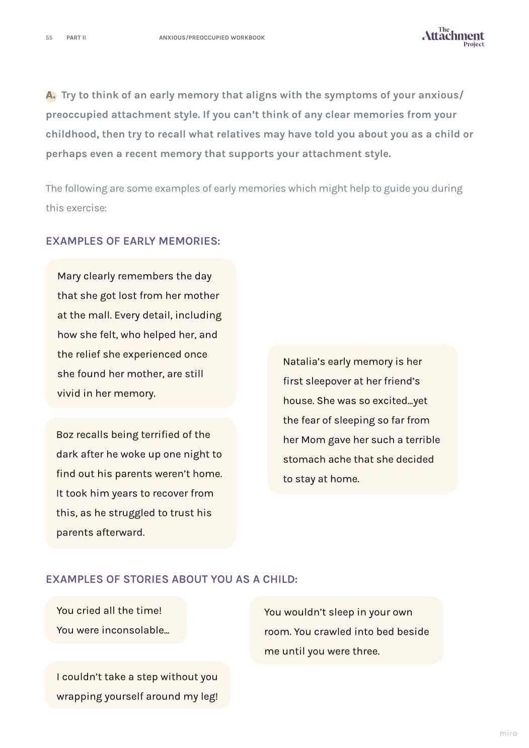 attachment worksheets therapist aid