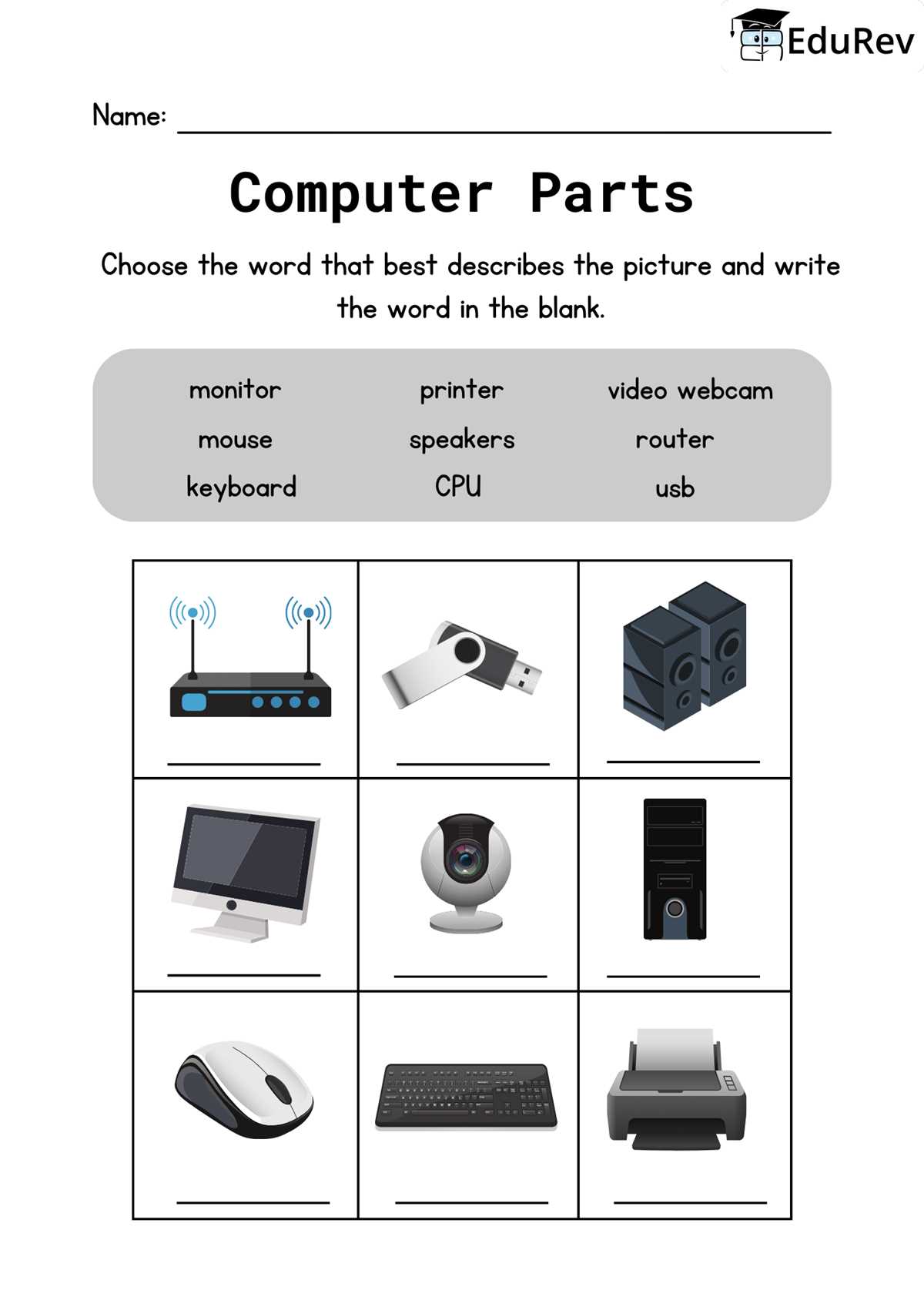 computers worksheets