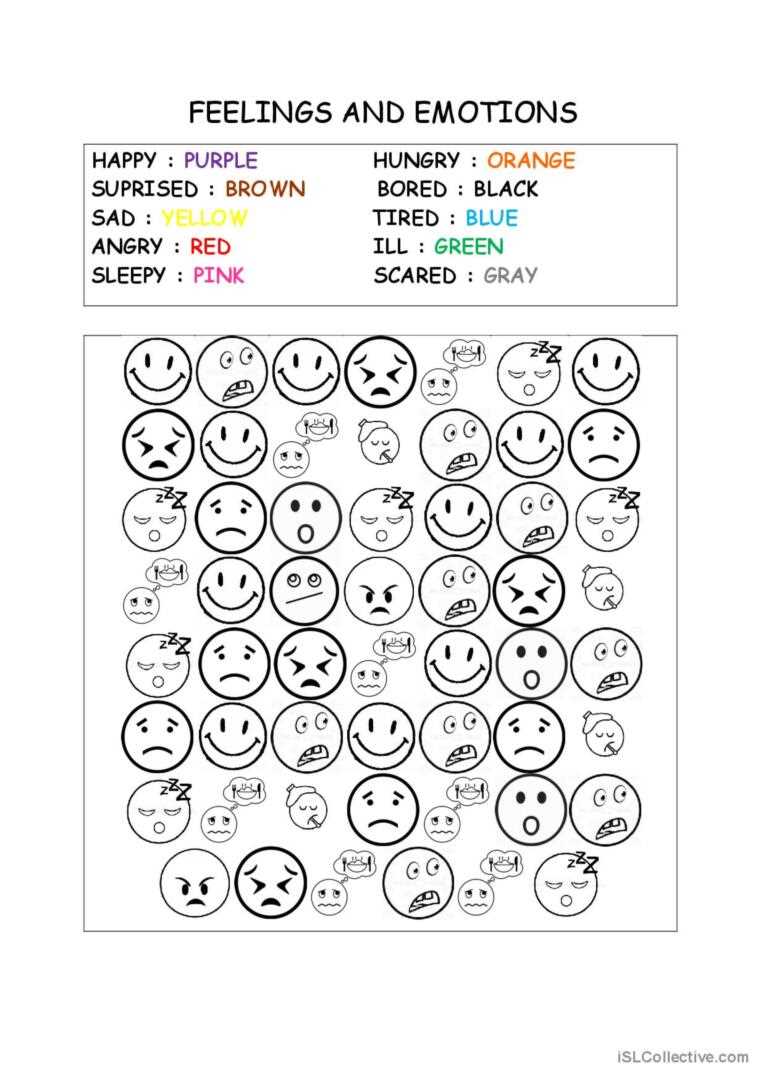 emotions worksheet