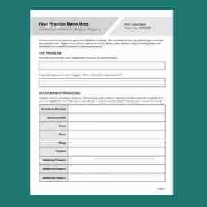 addiction worksheets for adults