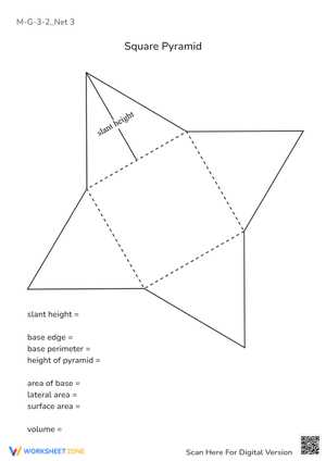 pyramid volume and surface area worksheet