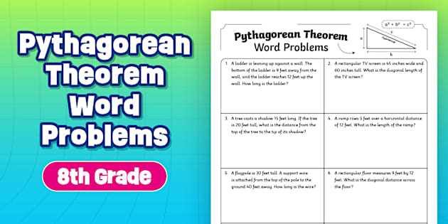 pythagorean theorem word problems worksheets