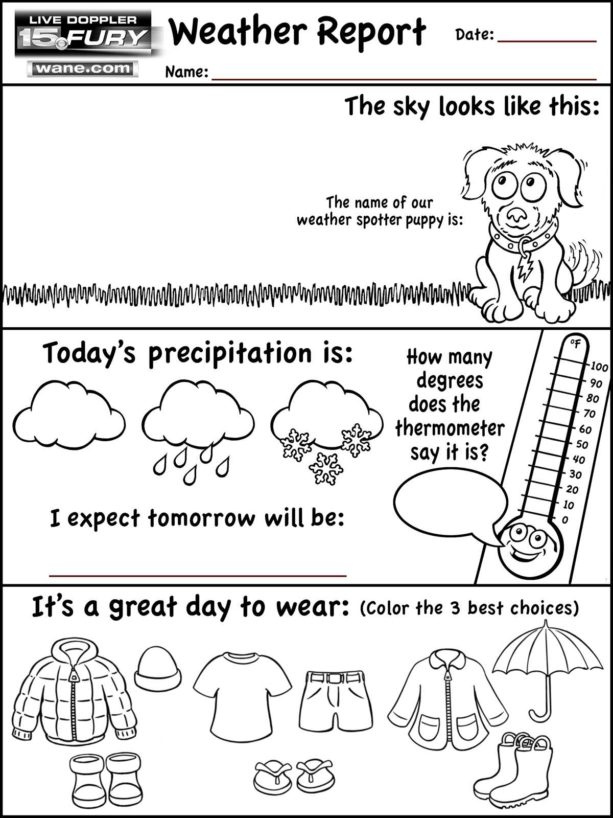 worksheets for weather