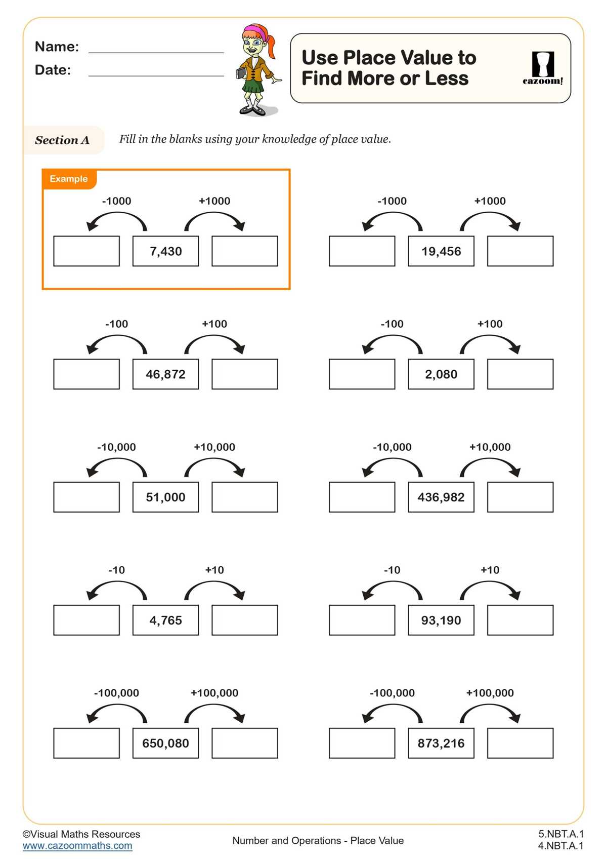 place value 4th grade worksheets
