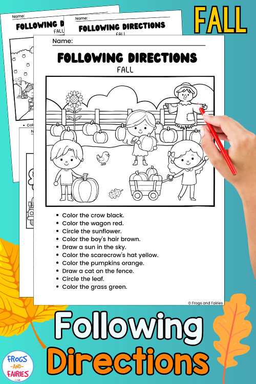 follow the directions worksheet follow the directions worksheet