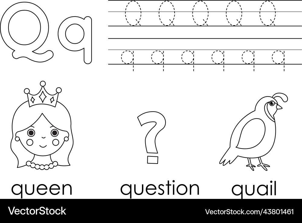 q tracing worksheet