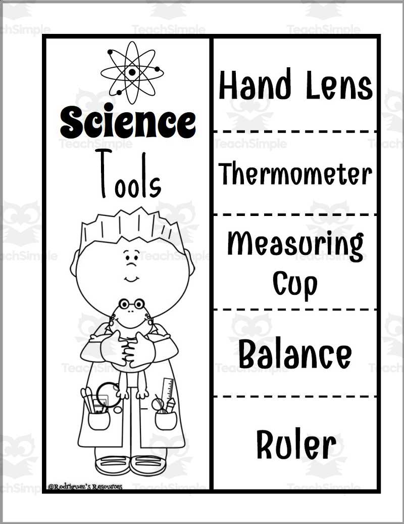 science tools worksheet