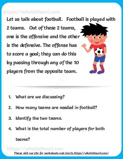 comprehension worksheets for class 4