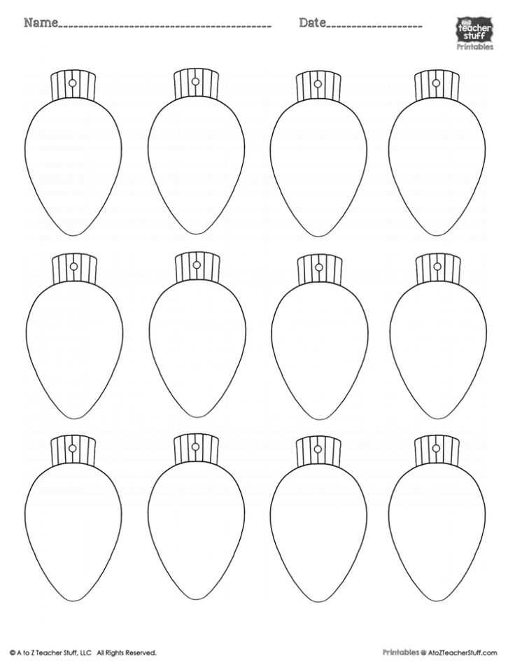 christmas light worksheet