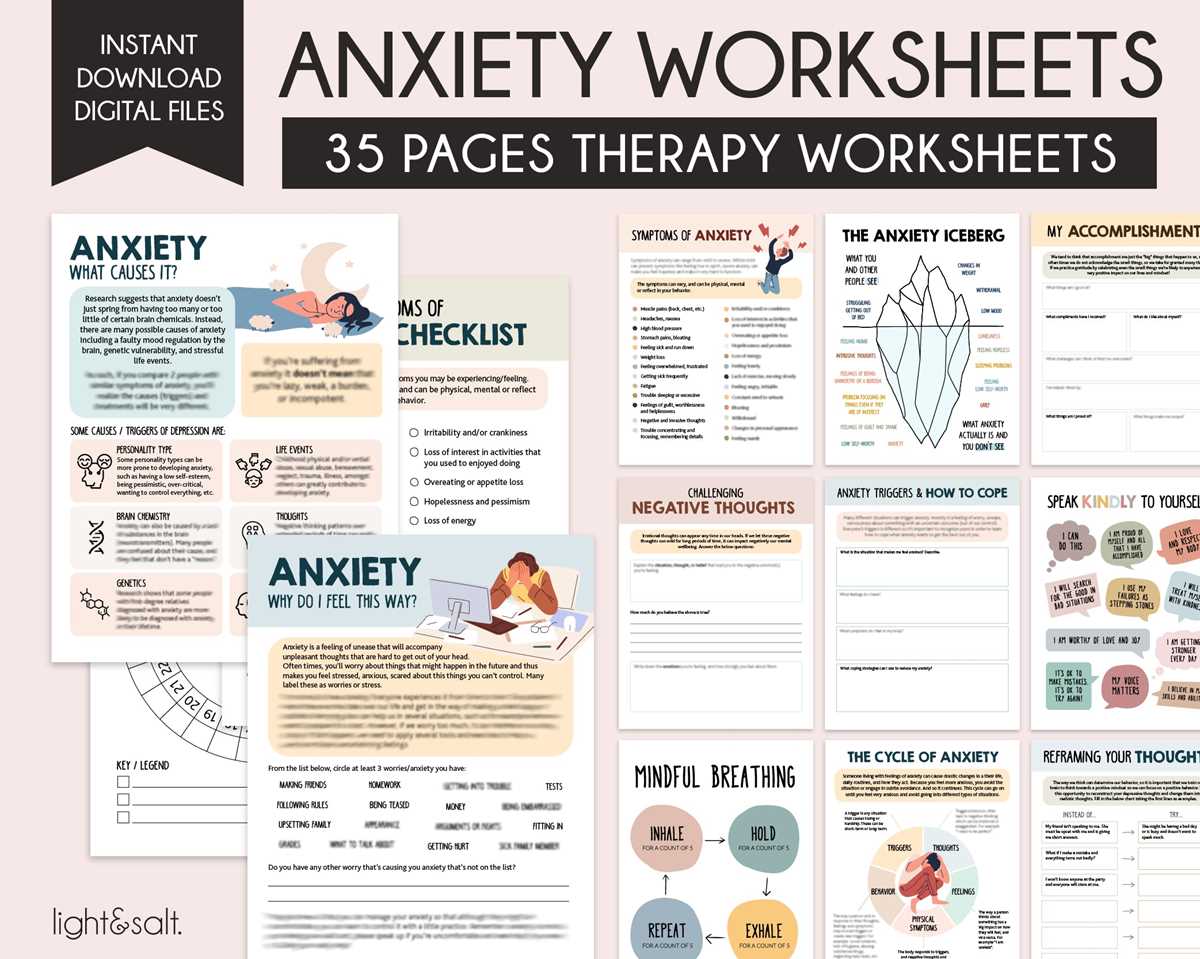 anxiety management worksheet