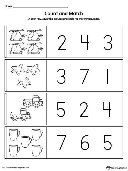matching printable worksheets