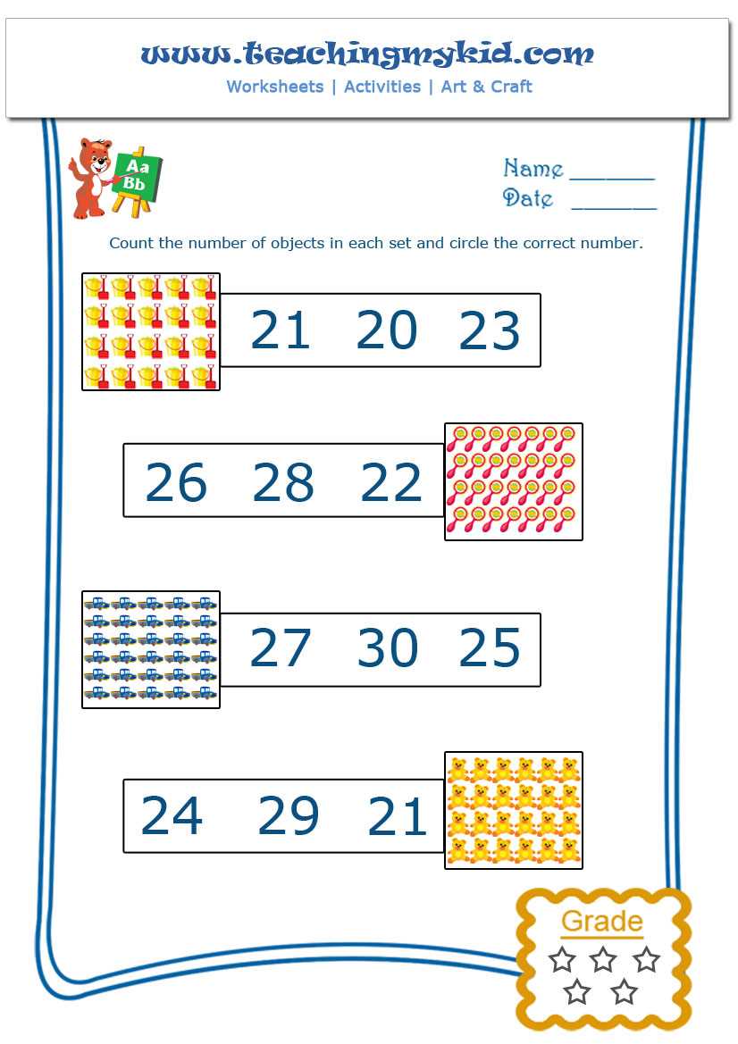 count and circle worksheets 1 30