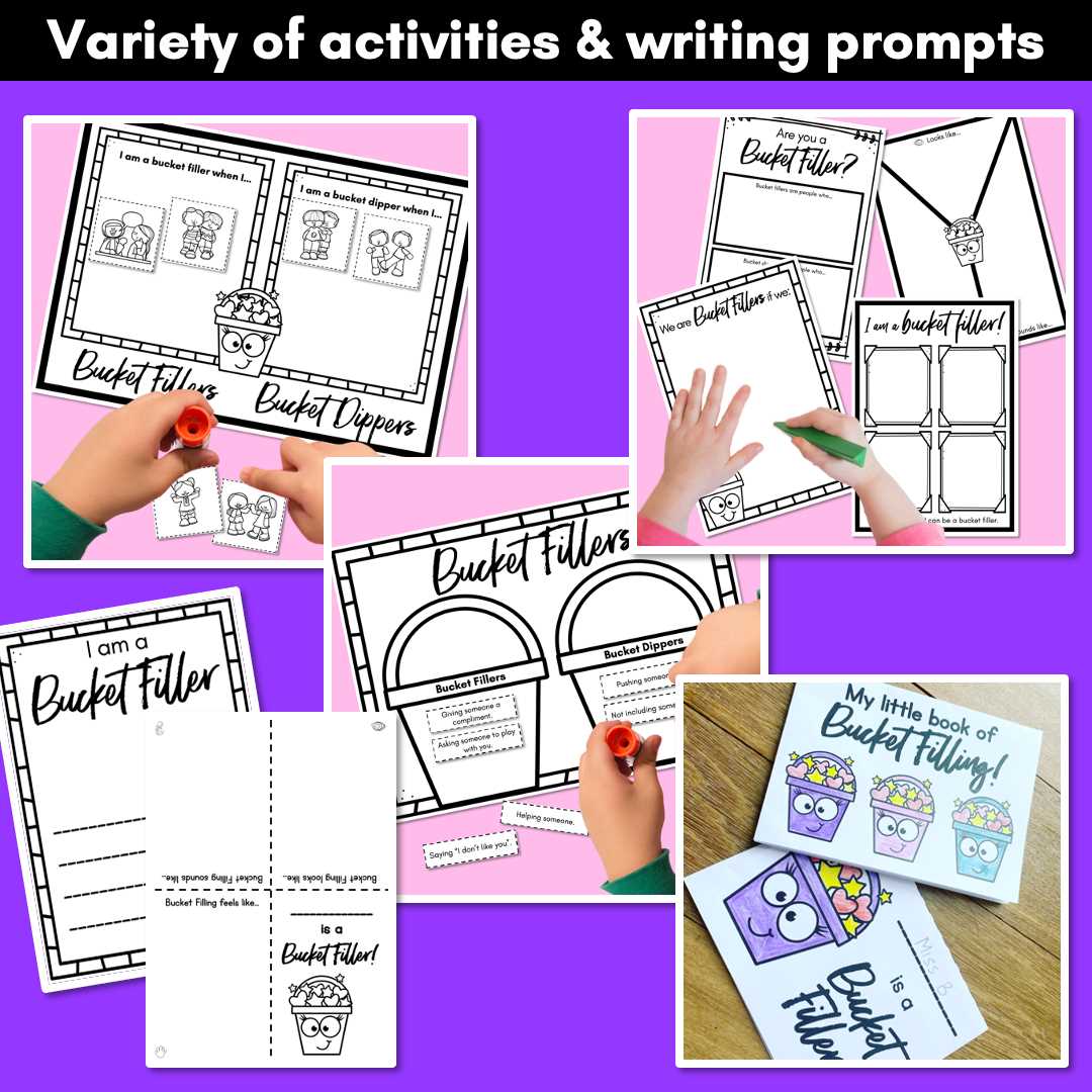 bucket filling worksheet