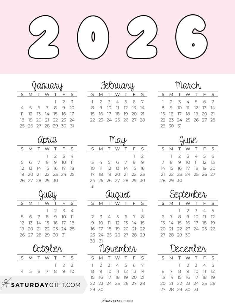 calendar 2026 worksheet