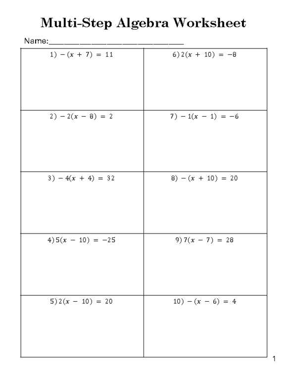 worksheets algebra